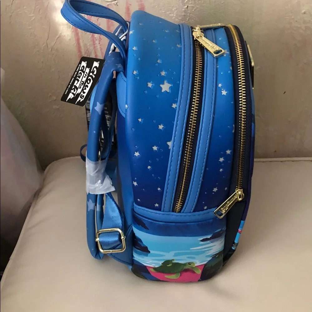 Loungefly Disney Lilo & Stitch Camping Cuties Backpack Hard Tag also glows New!